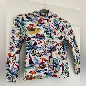 Boys Ralph Lauren Sailor Boats and Teddy Bear Hoodie